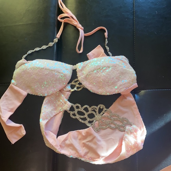 COPY - Light pink sequin and rhinestone bikini - Picture 4 of 4